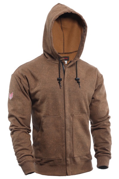 DRIFIRE FR Tacoma Heavyweight Zip Front Hoodie Brown - Men's FR Work Wear